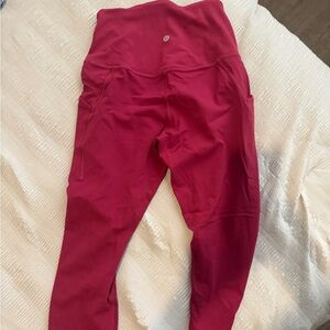 Lululemon Pink Align Leggings with Pockets